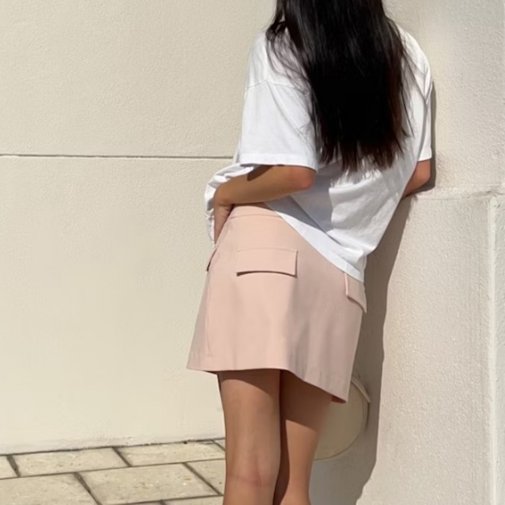 Djerf Avenue Day To Day Mini Skirt Blush - Picture 4 of 4